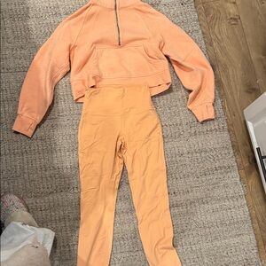Lululemon set half zip oversized scuba and pant